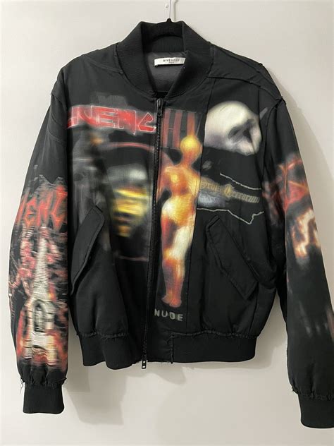 givenchy beauty heavy metal bomber|Bomber in suede with 4G metal .